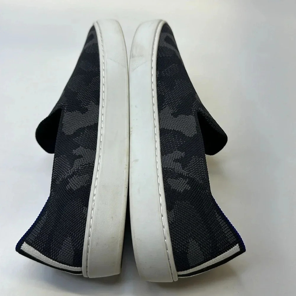 Rothys Sneakers Slip On Shoes Washable Camouflage Camo Gray Black Women's 9.5 - Picture 7 of 11